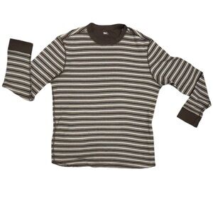 Striped Long Sleeve brown chart Sz L